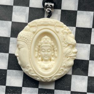 Quanyin & Buddha pendant or hang on car mirror or place on alter…choice is yours